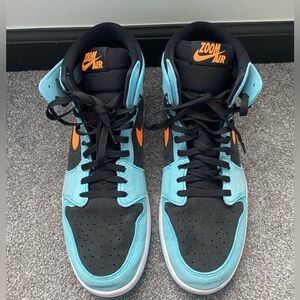 Nike Air Jordan 1 Zoom CMFT DV1307-408 SZ 13 (Bleached Aqua/Bright Citrus/White)